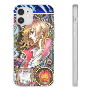 Howl's Moving Castle Merry Go Round Of Life Sheet Music - Howl Portrait Art iPhone Cases-Accessories, Howl's Moving Castle Merry Go Round Of Life Sheet Music, Phone Case