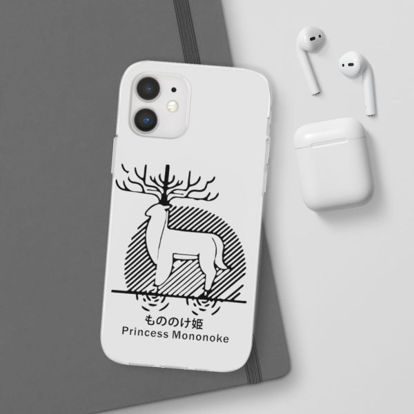 Princess Mononoke Mononoke Hime - Princess Mononoke – Shishigami Line Art iPhone Cases-Accessories, Phone Case, princess mononoke, Princess Mononoke Mononoke Hime