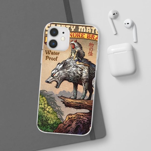 Princess Mononoke Character - Princess Mononoke and The Wolf on Top iPhone Cases-Accessories, Phone Case, princess mononoke, Princess Mononoke Character