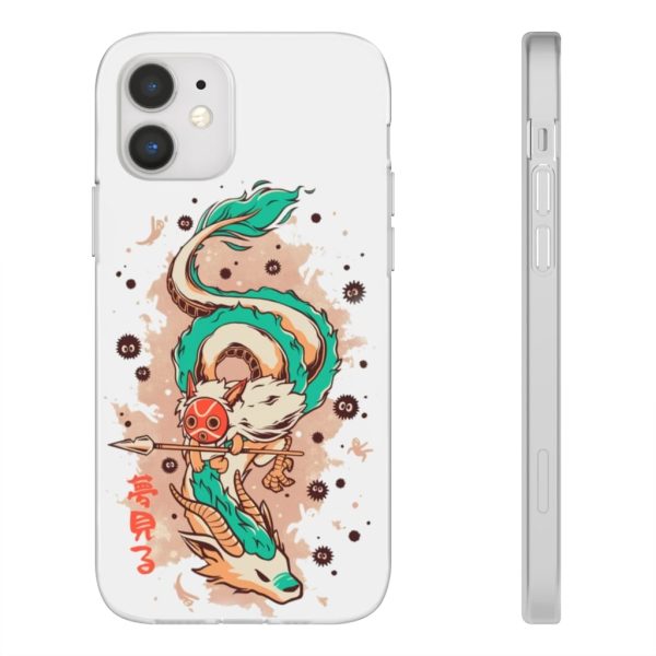 Princess Mononoke Ainu Influence - Princess Mononoke on the Dragon iPhone Cases-Accessories, Phone Case, princess mononoke, Princess Mononoke Ainu Influence