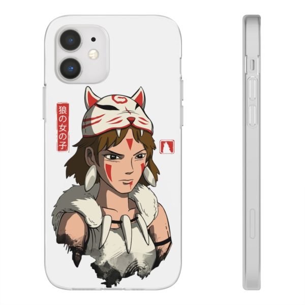 Princess Mononoke Forest Spirit Black - Mononoke The Wolf Girl iPhone Cases-Accessories, Phone Case, princess mononoke, Princess Mononoke Forest Spirit Black