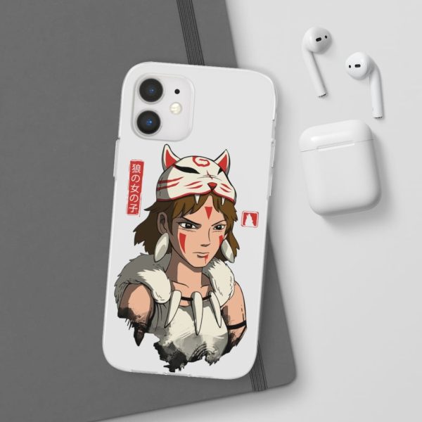 Princess Mononoke Forest Spirit Black - Mononoke The Wolf Girl iPhone Cases-Accessories, Phone Case, princess mononoke, Princess Mononoke Forest Spirit Black