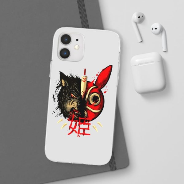 San Princess Mononoke - Princess Mononoke Mask & Wolf iPhone Cases-Accessories, Phone Case, princess mononoke, San Princess Mononoke