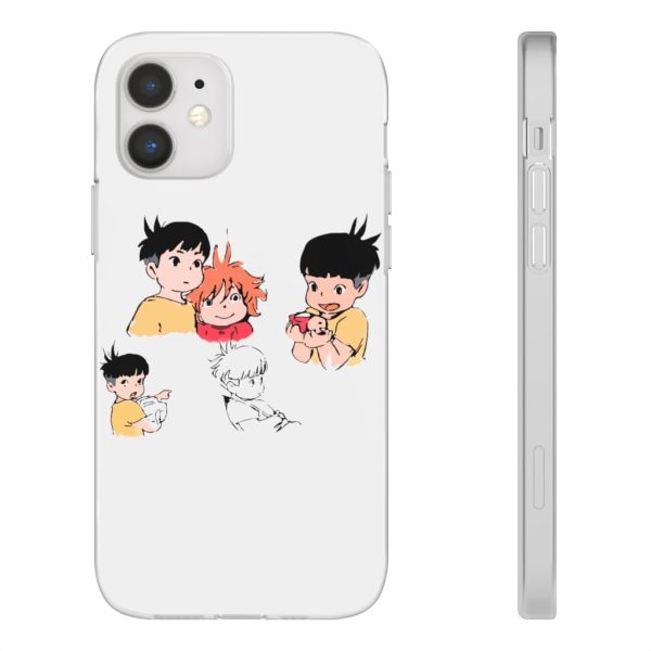 Ponyo Plush - Ponyo and Sosuke Sketch iPhone Cases-Accessories, Phone Case, ponyo, Ponyo Plush