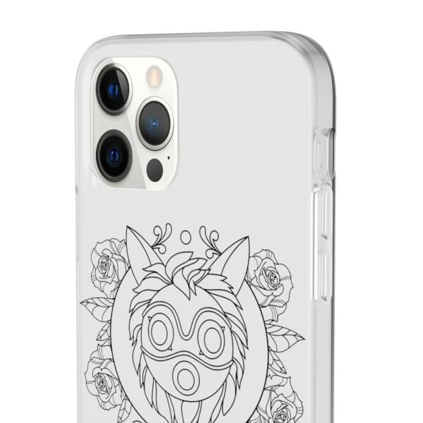 Studio Ghibli Films Princess Mononoke - Princess Mononoke Mask in Black and White iPhone Cases-Accessories, Phone Case, princess mononoke, Studio Ghibli Films Princess Mononoke