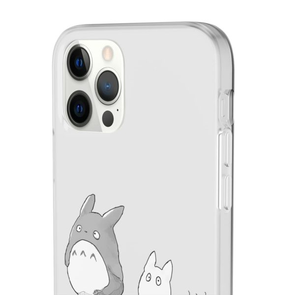 Totoro Plushie - Walking Mini Totoro iPhone Cases-Accessories, My Neighbor Totoro, Phone Case, Totoro Plushie