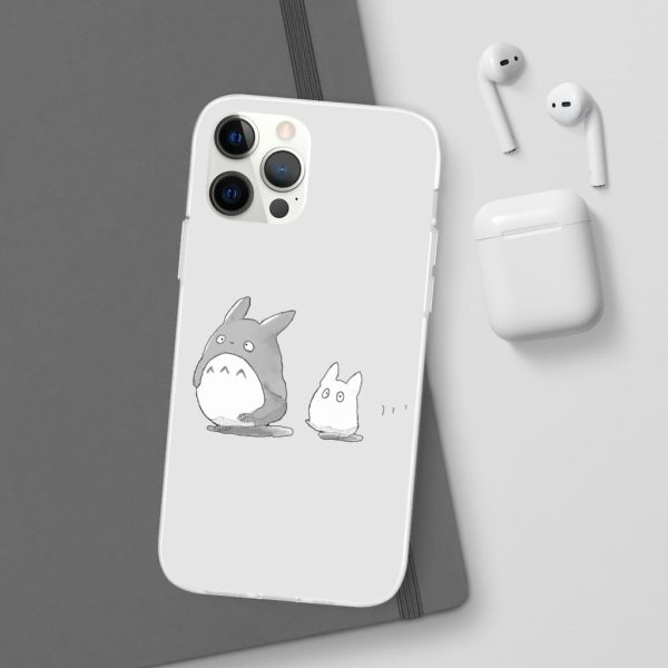 Totoro Plushie - Walking Mini Totoro iPhone Cases-Accessories, My Neighbor Totoro, Phone Case, Totoro Plushie