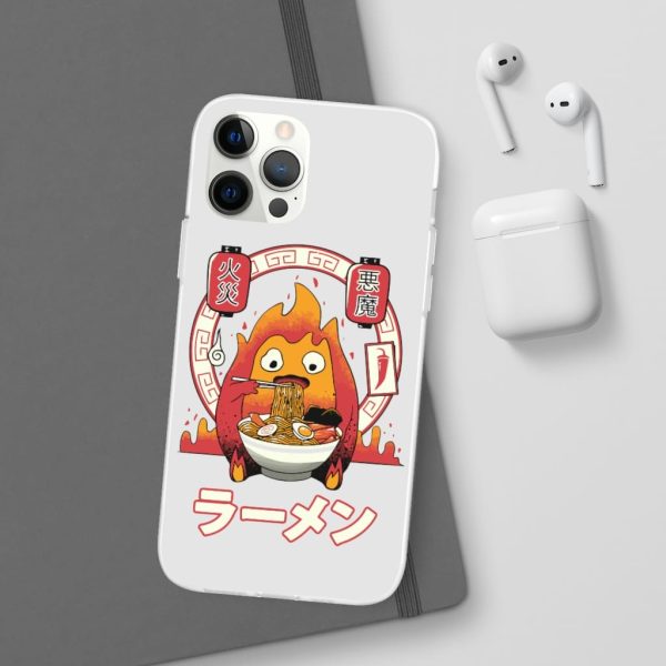 Howl's Moving Castle Explained - Howl’s Moving Castle – Calcifer Loves Ramen iPhone Cases-Accessories, Howl's Moving Castle, Howl's Moving Castle Explained, Phone Case