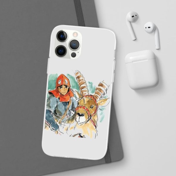 Princess Mononoke Characters - Princess Mononoke – Ashitaka Water Color iPhone Cases-Accessories, Phone Case, princess mononoke, Princess Mononoke Characters