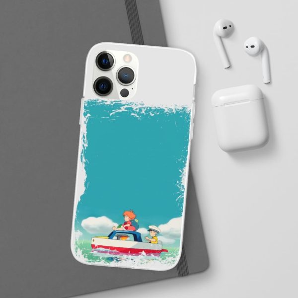 Ponyo Dad - Ponyo and Sosuke on Boat iPhone Cases-Accessories, Phone Case, ponyo, Ponyo Dad