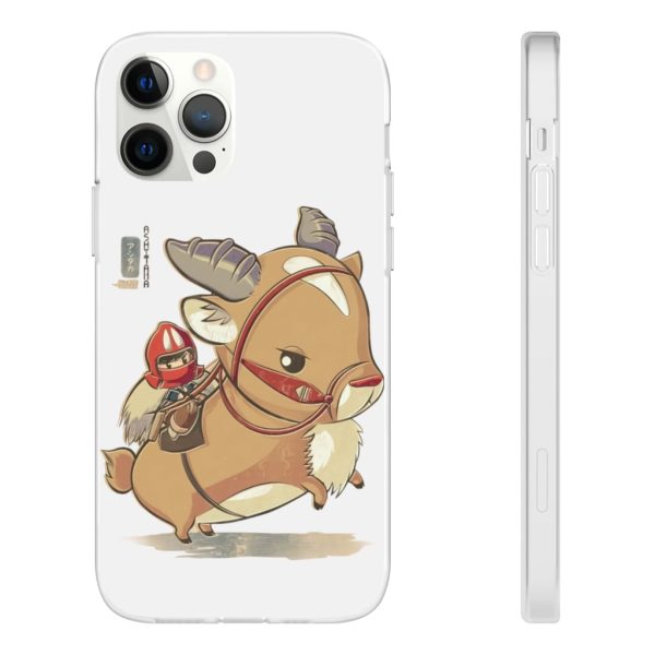 Ashitaka Princess Mononoke - Princess Mononoke Ashitaka and Yakul Chibi iPhone Cases-Accessories, Ashitaka Princess Mononoke, Phone Case, princess mononoke