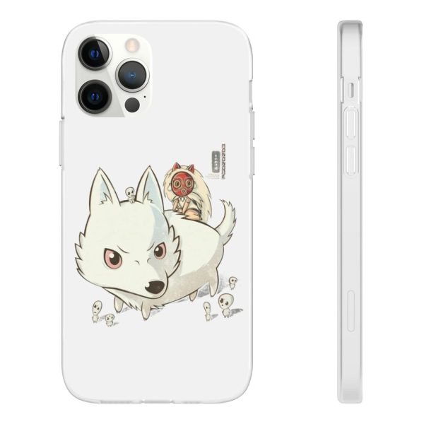 Forest Spirits Princess Mononoke - Princess Mononoke and The Wolf Cute Chibi Version iPhone Cases-Accessories, Forest Spirits Princess Mononoke, Phone Case, princess mononoke