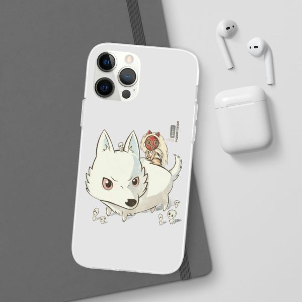 Forest Spirits Princess Mononoke - Princess Mononoke and The Wolf Cute Chibi Version iPhone Cases-Accessories, Forest Spirits Princess Mononoke, Phone Case, princess mononoke