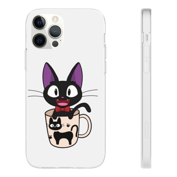 Figures Set Ghibli Ga Ippai Yubin Ningyou Kiki's Delivery Service - Jiji in the Cat Cup iPhone Cases-Accessories, Figures Set Ghibli Ga Ippai Yubin Ningyou Kiki's Delivery Service, Kiki's Delivery Service, Phone Case