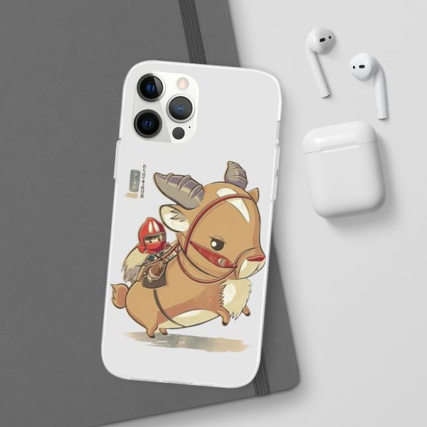 Ashitaka Princess Mononoke - Princess Mononoke Ashitaka and Yakul Chibi iPhone Cases-Accessories, Ashitaka Princess Mononoke, Phone Case, princess mononoke