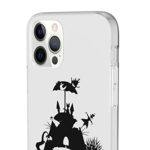 Totoro Soot Gremlins - Studio Ghibli Black & White Art Compilation iPhone Cases-Accessories, Laputa: Castle in the Sky, My Neighbor Totoro, Phone Case, Totoro Soot Gremlins