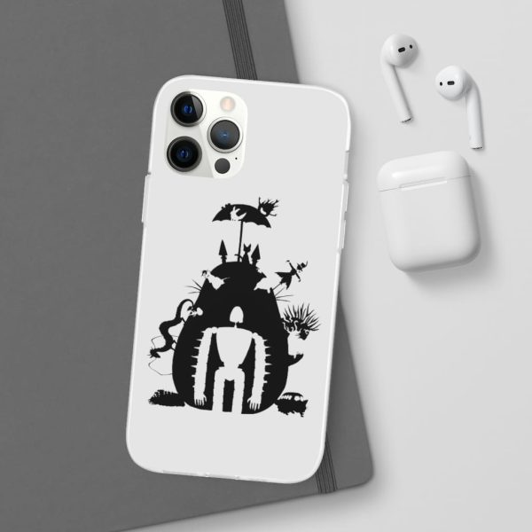 Totoro Soot Gremlins - Studio Ghibli Black & White Art Compilation iPhone Cases-Accessories, Laputa: Castle in the Sky, My Neighbor Totoro, Phone Case, Totoro Soot Gremlins