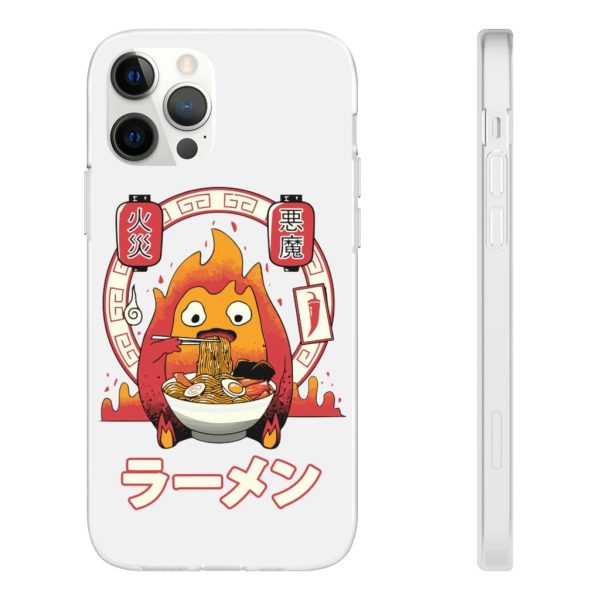 Howl's Moving Castle Explained - Howl’s Moving Castle – Calcifer Loves Ramen iPhone Cases-Accessories, Howl's Moving Castle, Howl's Moving Castle Explained, Phone Case