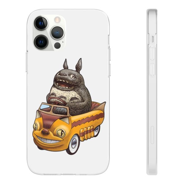 My Neighbor Totoro Cat Bus - Totoro driving Catbus iPhone Cases-Accessories, My Neighbor Totoro, My Neighbor Totoro Cat Bus, Phone Case