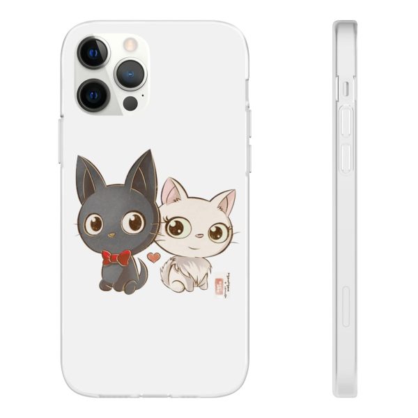 Kiki's Delivery Service Wallpaper - Kiki’s Delivery Service – Jiji and Lily Chibi iPhone Cases-Accessories, Kiki's Delivery Service, Kiki's Delivery Service Wallpaper, Phone Case