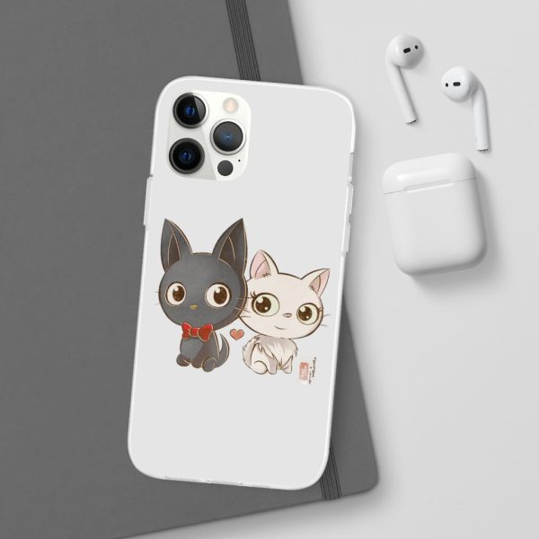 Kiki's Delivery Service Wallpaper - Kiki’s Delivery Service – Jiji and Lily Chibi iPhone Cases-Accessories, Kiki's Delivery Service, Kiki's Delivery Service Wallpaper, Phone Case