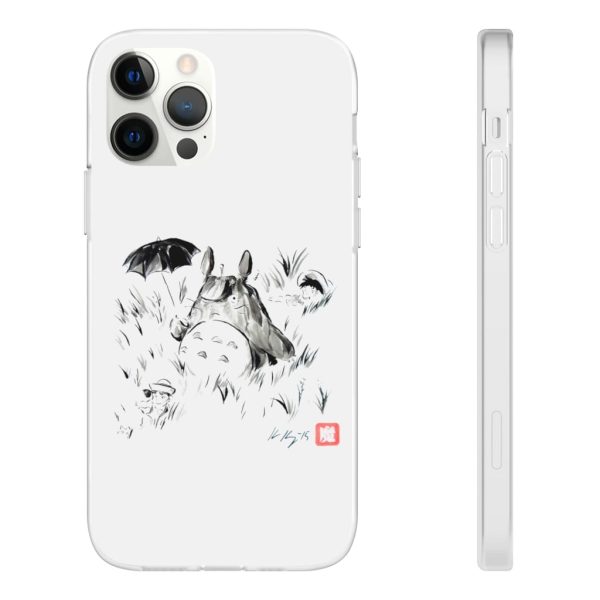 Dai-totoro - Totoro And The Girls Ink Painting iPhone Cases-Accessories, Dai-totoro, My Neighbor Totoro, Phone Case