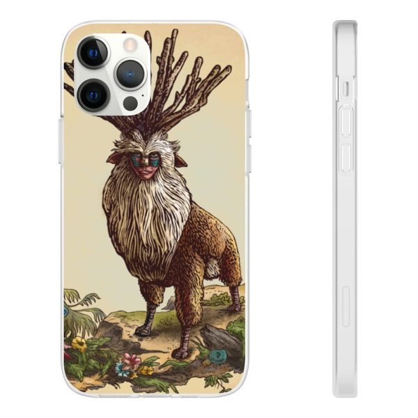 Princess Mononoke With Wolf - Princess Mononoke – Shishigami Day Time Detailed iPhone Cases-Accessories, Phone Case, princess mononoke, Princess Mononoke With Wolf