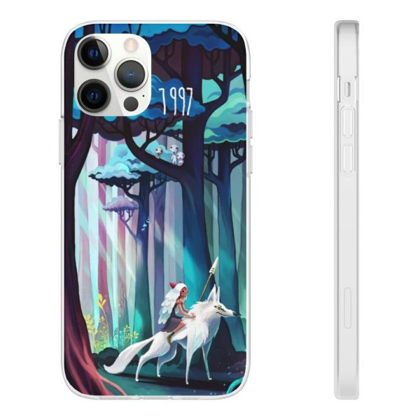 Princess Mononoke - Princess Mononoke 1997 Illustration iPhone Cases-Accessories, Phone Case, princess mononoke