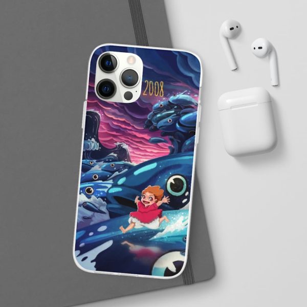 Ponyo Poster - Ponyo 2008 Illustration iPhone Cases-Accessories, Phone Case, ponyo, Ponyo Poster