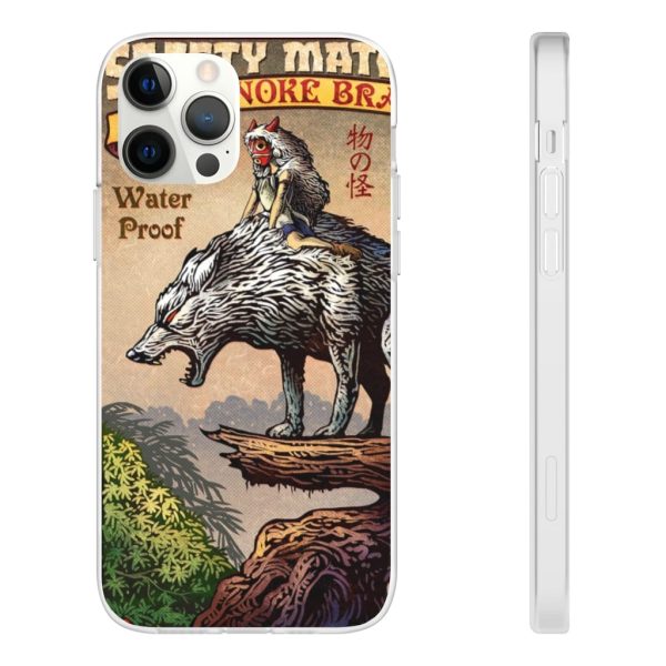 Princess Mononoke Character - Princess Mononoke and The Wolf on Top iPhone Cases-Accessories, Phone Case, princess mononoke, Princess Mononoke Character