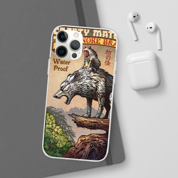 Princess Mononoke Character - Princess Mononoke and The Wolf on Top iPhone Cases-Accessories, Phone Case, princess mononoke, Princess Mononoke Character