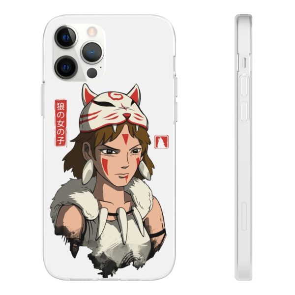 Princess Mononoke Forest Spirit Black - Mononoke The Wolf Girl iPhone Cases-Accessories, Phone Case, princess mononoke, Princess Mononoke Forest Spirit Black