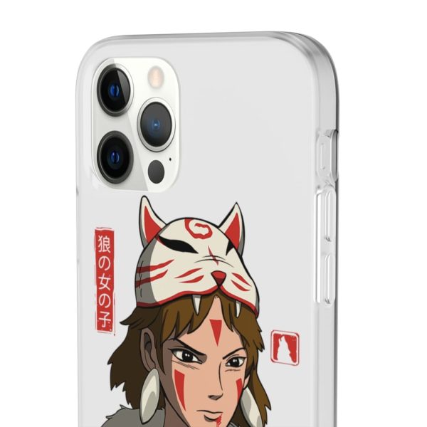 Princess Mononoke Forest Spirit Black - Mononoke The Wolf Girl iPhone Cases-Accessories, Phone Case, princess mononoke, Princess Mononoke Forest Spirit Black