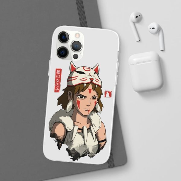 Princess Mononoke Forest Spirit Black - Mononoke The Wolf Girl iPhone Cases-Accessories, Phone Case, princess mononoke, Princess Mononoke Forest Spirit Black