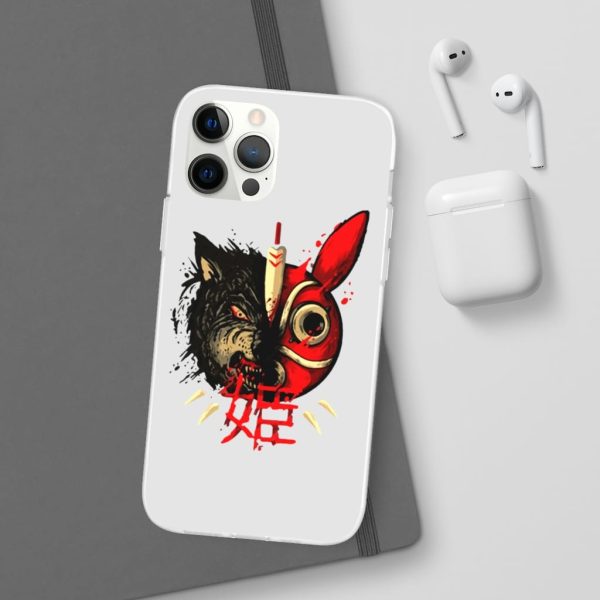 San Princess Mononoke - Princess Mononoke Mask & Wolf iPhone Cases-Accessories, Phone Case, princess mononoke, San Princess Mononoke