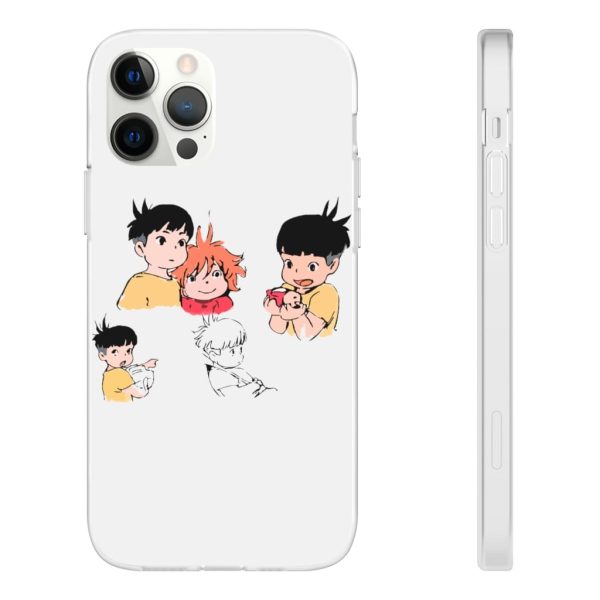 Ponyo Plush - Ponyo and Sosuke Sketch iPhone Cases-Accessories, Phone Case, ponyo, Ponyo Plush