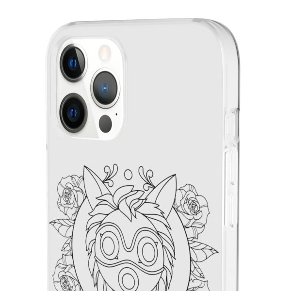 Studio Ghibli Films Princess Mononoke - Princess Mononoke Mask in Black and White iPhone Cases-Accessories, Phone Case, princess mononoke, Studio Ghibli Films Princess Mononoke