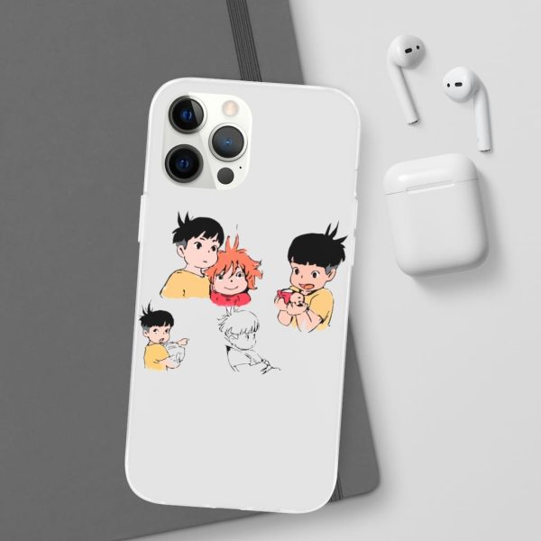 Ponyo Plush - Ponyo and Sosuke Sketch iPhone Cases-Accessories, Phone Case, ponyo, Ponyo Plush