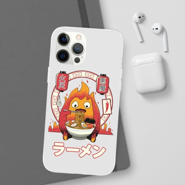 Howl's Moving Castle Explained - Howl’s Moving Castle – Calcifer Loves Ramen iPhone Cases-Accessories, Howl's Moving Castle, Howl's Moving Castle Explained, Phone Case