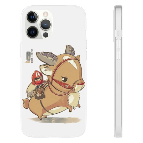 Ashitaka Princess Mononoke - Princess Mononoke Ashitaka and Yakul Chibi iPhone Cases-Accessories, Ashitaka Princess Mononoke, Phone Case, princess mononoke