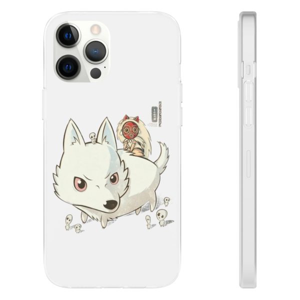 Forest Spirits Princess Mononoke - Princess Mononoke and The Wolf Cute Chibi Version iPhone Cases-Accessories, Forest Spirits Princess Mononoke, Phone Case, princess mononoke