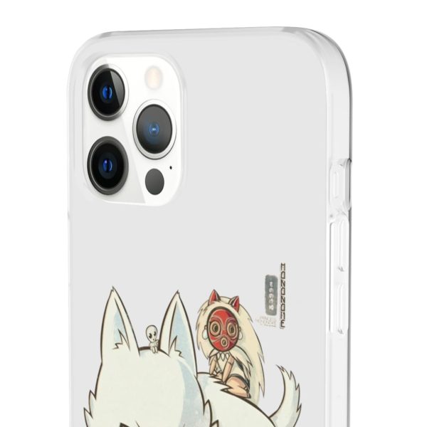 Forest Spirits Princess Mononoke - Princess Mononoke and The Wolf Cute Chibi Version iPhone Cases-Accessories, Forest Spirits Princess Mononoke, Phone Case, princess mononoke