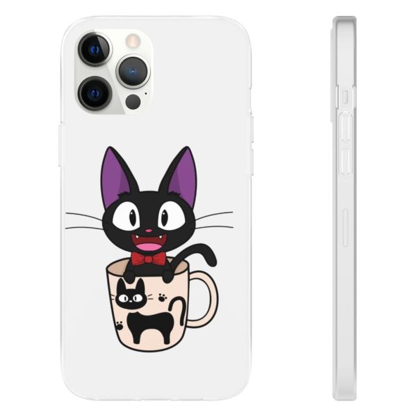 Figures Set Ghibli Ga Ippai Yubin Ningyou Kiki's Delivery Service - Jiji in the Cat Cup iPhone Cases-Accessories, Figures Set Ghibli Ga Ippai Yubin Ningyou Kiki's Delivery Service, Kiki's Delivery Service, Phone Case