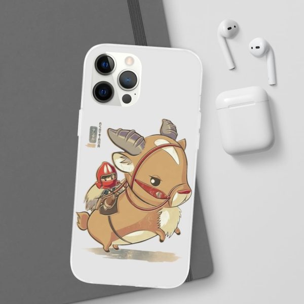 Ashitaka Princess Mononoke - Princess Mononoke Ashitaka and Yakul Chibi iPhone Cases-Accessories, Ashitaka Princess Mononoke, Phone Case, princess mononoke