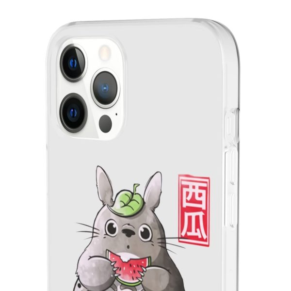 Japanese Totoro Plush - Totoro and Watermelon iPhone Cases-Accessories, Japanese Totoro Plush, My Neighbor Totoro, Phone Case