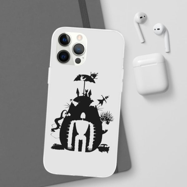 Totoro Soot Gremlins - Studio Ghibli Black & White Art Compilation iPhone Cases-Accessories, Laputa: Castle in the Sky, My Neighbor Totoro, Phone Case, Totoro Soot Gremlins