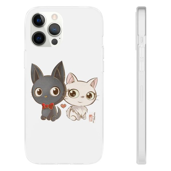 Kiki's Delivery Service Wallpaper - Kiki’s Delivery Service – Jiji and Lily Chibi iPhone Cases-Accessories, Kiki's Delivery Service, Kiki's Delivery Service Wallpaper, Phone Case