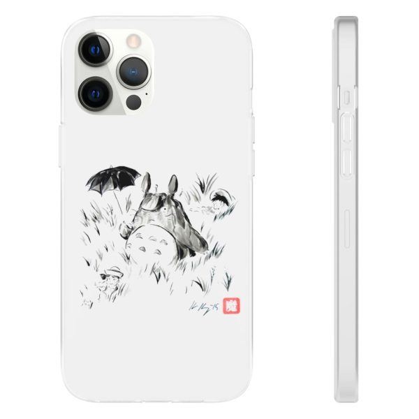 Dai-totoro - Totoro And The Girls Ink Painting iPhone Cases-Accessories, Dai-totoro, My Neighbor Totoro, Phone Case