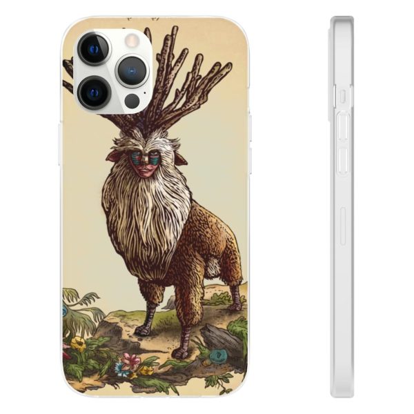 Princess Mononoke With Wolf - Princess Mononoke – Shishigami Day Time Detailed iPhone Cases-Accessories, Phone Case, princess mononoke, Princess Mononoke With Wolf