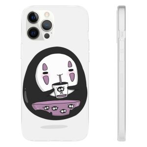 Spirited Away Yubaba - Cute No Face Kaonashi Drinking Bubble Tea iPhone Cases-Accessories, kaonashi, no face, Phone Case, Spirited Away Yubaba